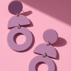 Brinco formas lilás